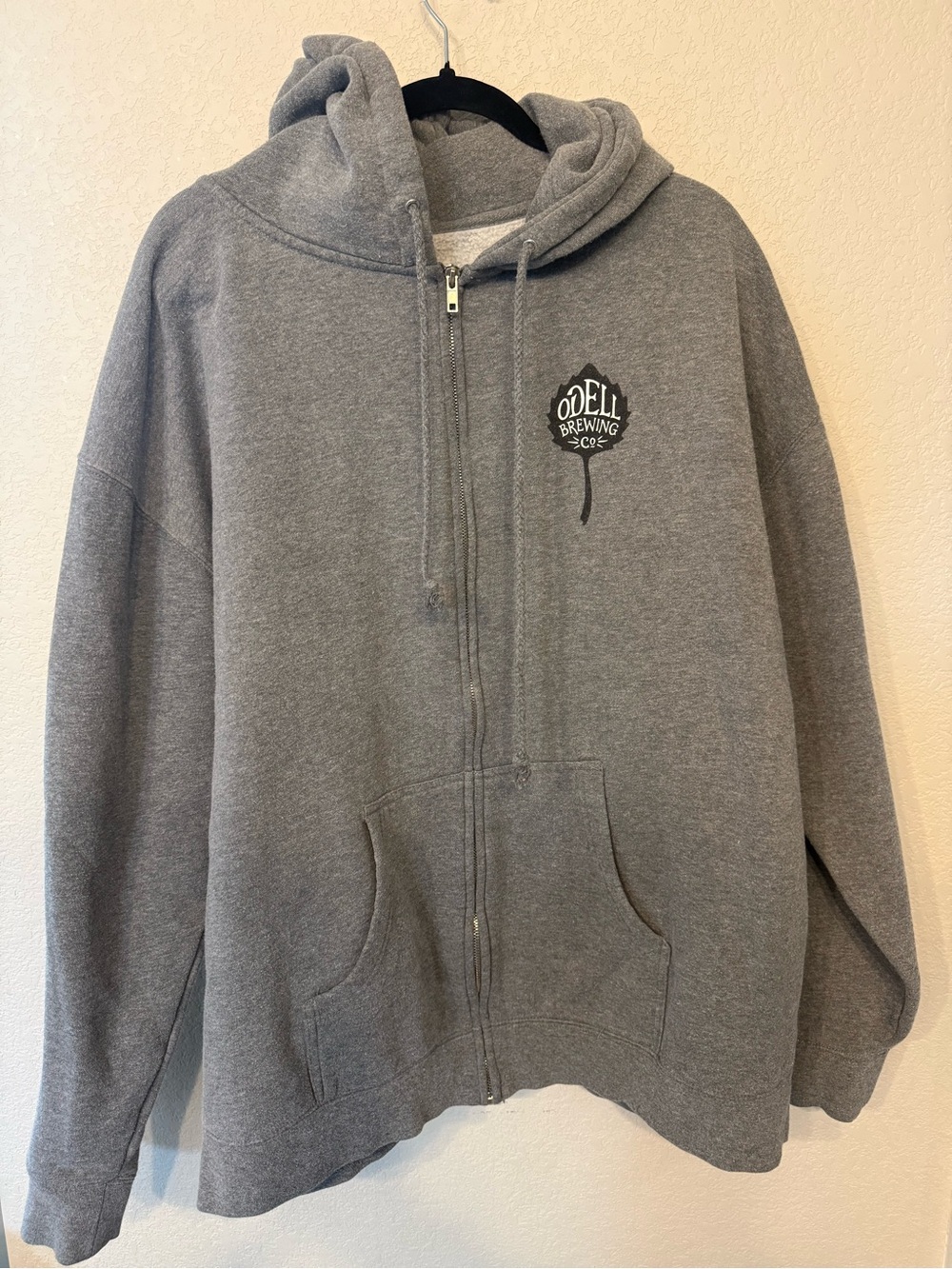 Men's Gray Odell Brewery Zip-Up Hoodie
